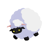 Sandyllustration kawaii animals white black Sticker