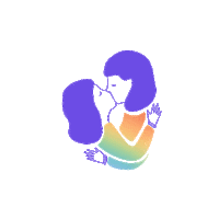 BondTouch love heart rainbow gay Sticker