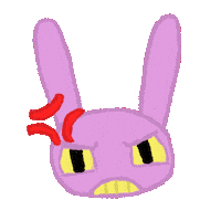 Angry Bunny Sticker
