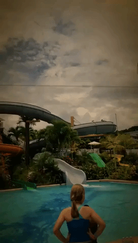 Man Shows Off Crazy Water Slide Skills