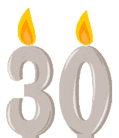 Flickering 30 Years Sticker