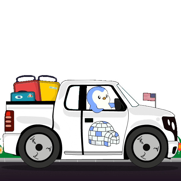 Travel Driving Sticker by Pudgy Penguins