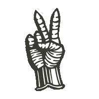 Peace And Love Hand Sticker by British Straw Company