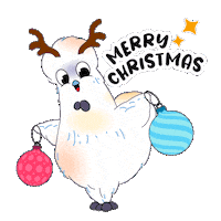 Christmas Chicken Sticker by Chew's Egg
