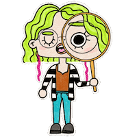 Looking Green Hair Sticker