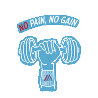 No Pain No Gain Workout Sticker by benchtm