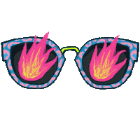 Eva_Sekeresova hot fire blue sunglasses Sticker
