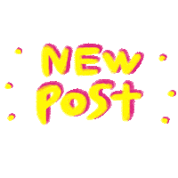Eva_Sekeresova new pink post yellow Sticker