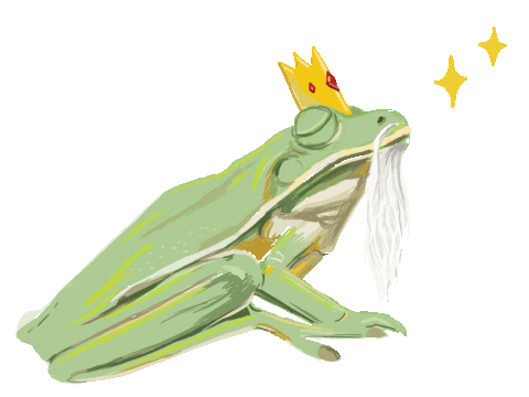 green tree frog hello Sticker by Rhiannon Kate
