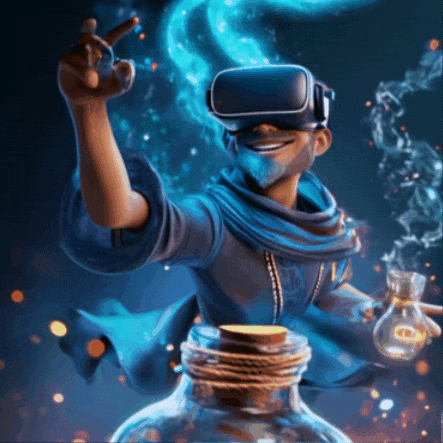Virtual Reality Genie GIF by Preneura