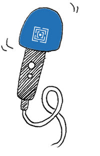 journalistenschuleifp work creative interview blau Sticker
