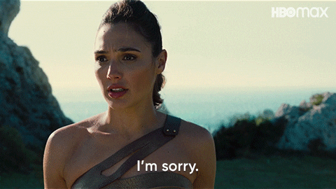 Im Sorry Wonder Woman GIF by HBO Max