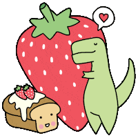 dinosaur love Sticker by Loof and Timmy
