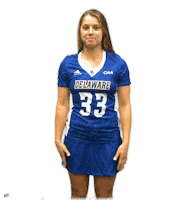 Womens Lacrosse Love Sticker by Delaware Blue Hens