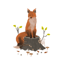 Fox Tree Sticker by Lara Paulussen