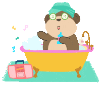 Relax Bath Sticker by Perezópolis