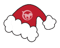 Santa Hat Christmas Sticker by Mustang Cheer
