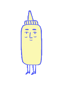 Hot Dog Mustard Sticker by frannerd