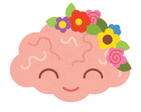 BrainGardening smile positive smart brain Sticker