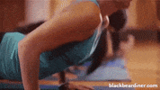 BlackBearDiner bear yoga pose zen GIF