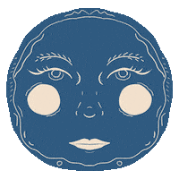 Full Moon Illustration Sticker