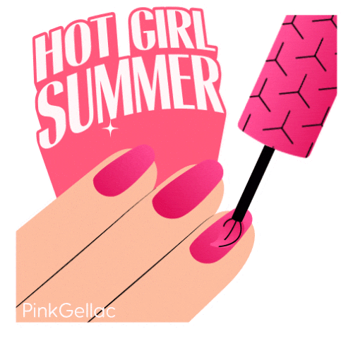 PinkGellac giphyupload hot summer beauty Sticker