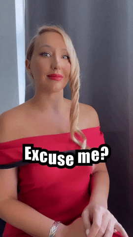 Excuse Me Red Dress GIF by Lovable Curves
