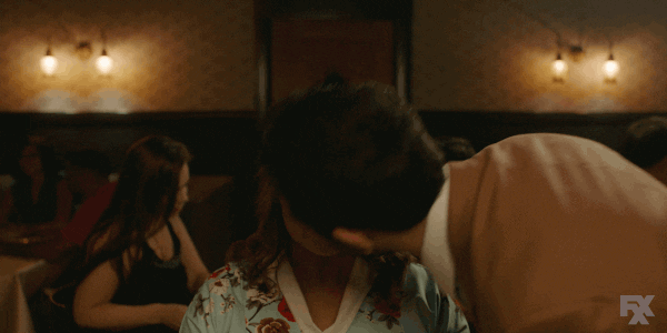 awkward first kiss GIF by You're The Worst 