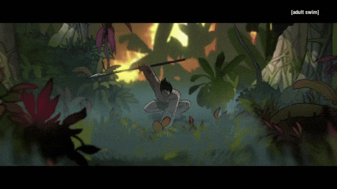 Jungle Run Running GIF by Adult Swim