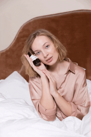 delbove beauty eyes sleep skincare GIF