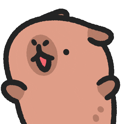 Capybara No Sticker by sansanplanet