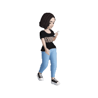Menina Nova Lulu Sticker