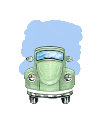 DavEkaterina car travel vacation go Sticker