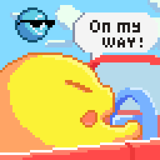 On My Way Running GIF by Apeironnft