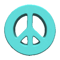 3D Peace Sticker by Free & Easy