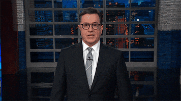 donald trump smoke bomb GIF by The Late Show With Stephen Colbert