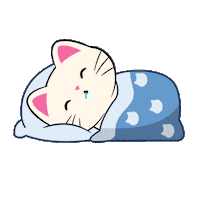 Good Night Sleeping Sticker by Silly Kitties