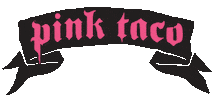 pinktaco pink drink miami skull Sticker