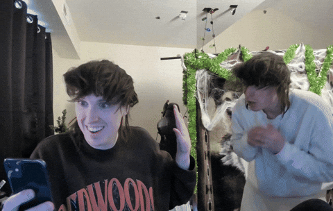 Ignoring Hold On GIF