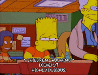 bart simpson laughing GIF