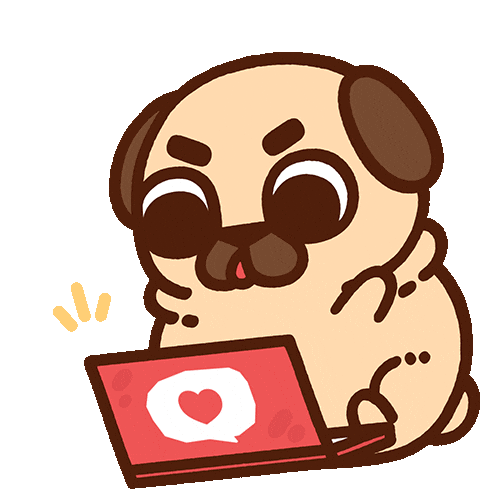 Working Locked In Sticker by Puglie Pug