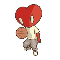 Heart Basketball Sticker by LT3 Creations