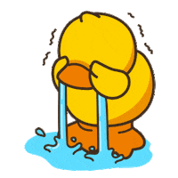 sad cry Sticker by B.Duck