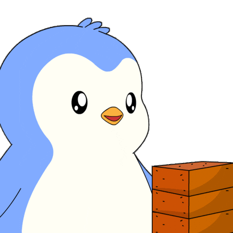 Stacking Step By Step Sticker by Pudgy Penguins