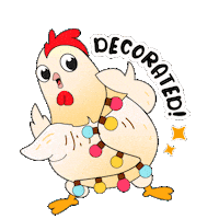 Christmas Chicken Sticker by Chew's Egg