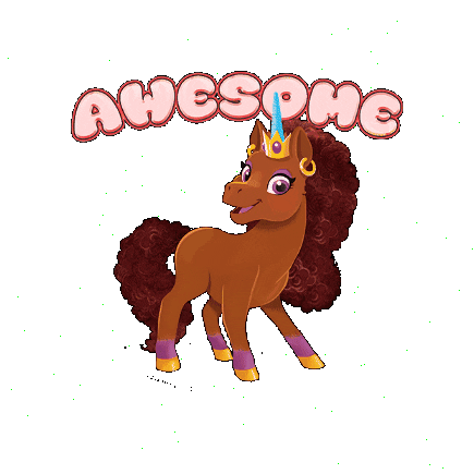Awesome Congrats Sticker by Afro Unicorn