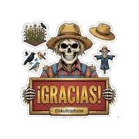 Skull Agradecer Sticker