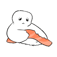 wao_kuma sushi salmon waokuma Sticker