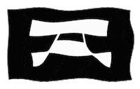 akimbodotblack typography flag type font Sticker