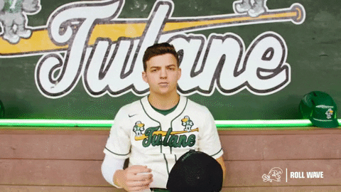College Baseball Lee GIF by GreenWave